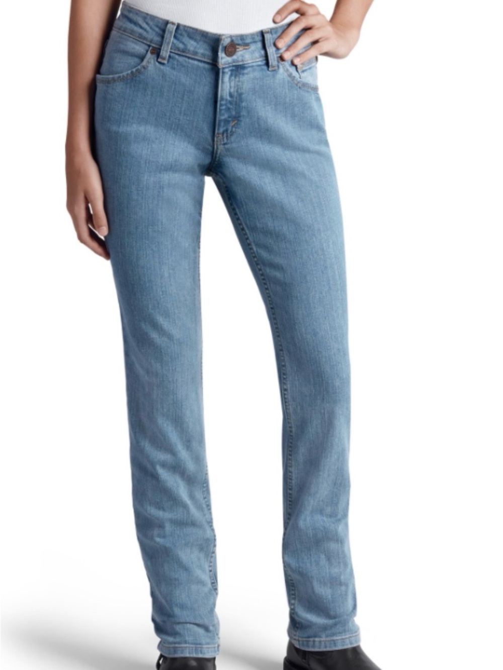 Harley-Davidson Women's Straight-Leg Jeans in Light Blue Denim